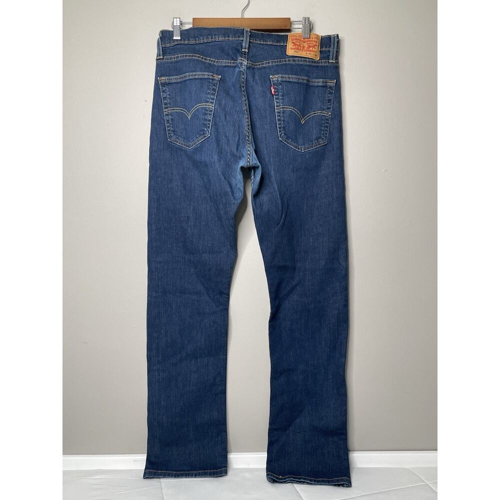 Levi’s 513 Men’s Jeans W34 L32 Blue Denim Slim Straight 100% Cotton - Picture 7 of 9